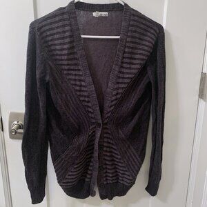 2/$6 Abound black & dark grey striped cardigan XS